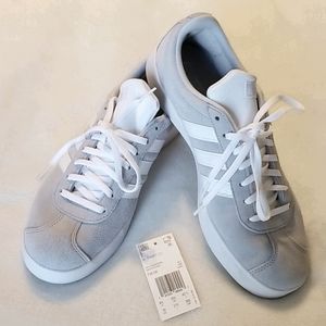 Adidas VL Court Gray Suede Sneakers